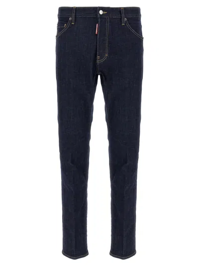 Dsquared2 Straight-leg Cotton Denim Jeans With Logo Detail In Animal Print