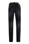 Dsquared2 'cool Guy' Black Five-pocket Jeans With Rips In Cotton Denim Man In Black