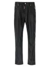 Dsquared2 Black Synthetic Leather Pant In Black