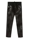 Dsquared2 Metallic-effect Trousers In Black