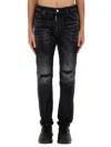 Dsquared2 'cool Guy' Black Five-pocket Jeans With Rips In Black