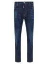 Dsquared2 Blue Jeans With Belt Loops And Logo Patch On The Rear In Blue