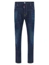 Dsquared2 Blue Jeans With Belt Loops And Logo Patch On The Rear In Blue