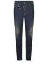 Dsquared2 Dark Indigo Slim-fit Denim Jeans With Distressed Details In Blue
