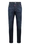 Dsquared2 Slim-fit Five-pocket Jeans With Contrast Stitching In Blue