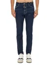 Dsquared2 Blue Jeans With Belt Loops And Logo Patch On The Rear In Blue