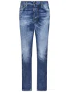 Dsquared2 Blue Dark Easy Wash Skater Jeans In Blue