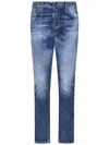Dsquared2 Blue Dark Easy Wash Skater Jeans In Blue