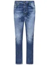 Dsquared2 Blue Dark Easy Wash Skater Jeans In Blue