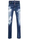 Dsquared2 Cool Guy Distressed Skinny Jeans In Blue