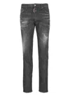 Dsquared2 Dsquared Black Stretch Denim Skater Jeans In Grey