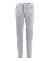 Dsquared2 Cotton Trouser With Back Logo Patch In Grey