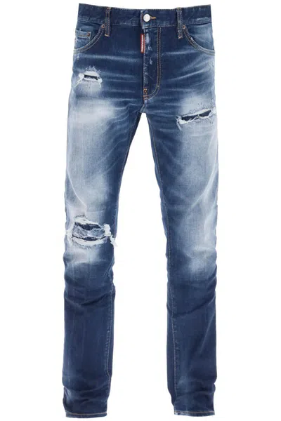 DSQUARED2 COOL GUY JEANS IN MEDIUM WORN OUT BOOTY WASH