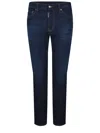Dsquared2 Blue Jeans With Belt Loops And Logo Patch On The Rear In Blue