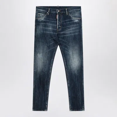 Dsquared2 Cool Guy Navy Washed Jeans In Blue