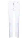 Dsquared2 15cm Denim Stretch Dan Skinny Fit Jeans In White