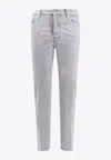Dsquared2 Cotton Trouser With Back Logo Patch In Gray