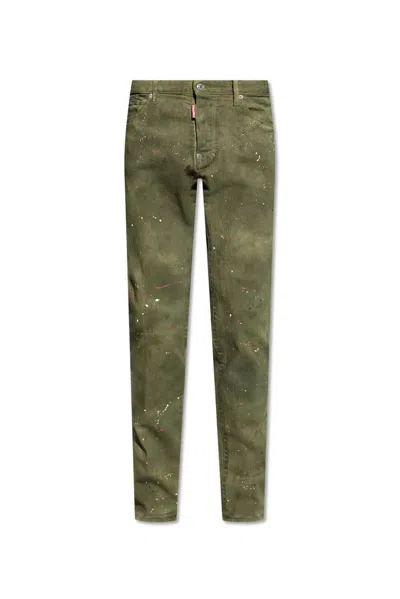 Dsquared2 Cool Guy Sprayed Effect Jeans In Green