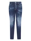 Dsquared2 Jeans With Maxi Logo Tag In Blue