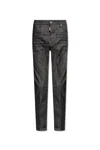 Dsquared2 Logo-patch Cotton Jeans In Black