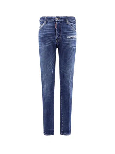 Dsquared2 Cool Guy Stretch Cotton Jeans In Blue