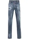 Dsquared2 Cool Guy Studded Mid-rise Slim Jeans In Blue