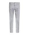 Dsquared2 Cotton Trouser With Back Logo Patch In Gray