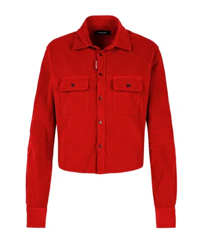 DSQUARED2 DSQUARED2 CORDUROY BUTTONED SHIRT