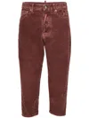 Dsquared2 Corduroy Cropped Jeans In Red