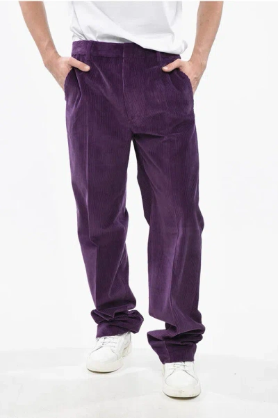Dsquared2 Corduroy Relaxed Fit Pants In Purple