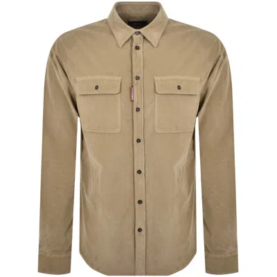 Dsquared2 Corduroy Shirt Beige