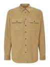 Dsquared2 Classic Button-up Corduroy Shirt In Camel