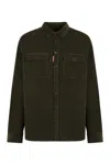 Dsquared2 Dsquared Bottle Green Stretch Corduroy Shirt In Green