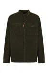 Dsquared2 Dsquared Bottle Green Stretch Corduroy Shirt In Green