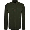 Dsquared2 Dsquared Bottle Green Stretch Corduroy Shirt In Green