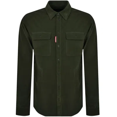 DSQUARED2 DSQUARED2 CORDUROY SHIRT GREEN
