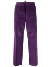 Dsquared2 Corduroy Straight-leg Trousers In Purple