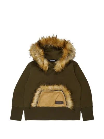 Dsquared2 Kids' Corduroy-pocket Hoodie In Multi