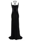 Dsquared2 Backless Floor-length Fitted Corset Dress In Black