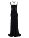 Dsquared2 Backless Floor-length Fitted Corset Dress In Black