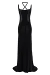 Dsquared2 Backless Floor-length Fitted Corset Dress In Black