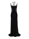 Dsquared2 Backless Floor-length Fitted Corset Dress In Black