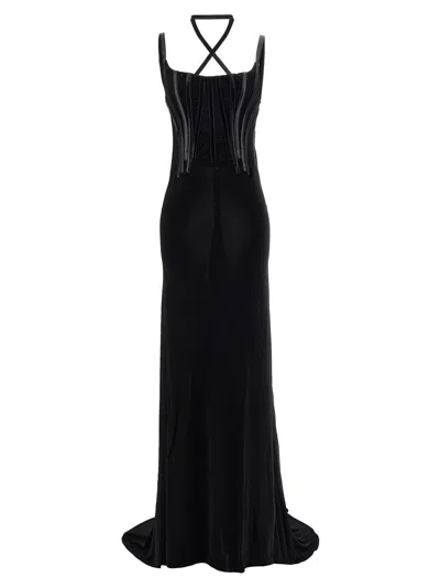 DSQUARED2 CORSET DRESS DRESSES BLACK