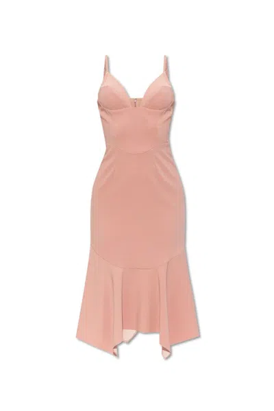 Dsquared2 Corset Style Midi Strappy Dress In Pink
