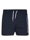 Dsquared2 Badeshorts Mit Logo-print In Blue
