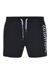 Dsquared2 Elastic-waistband Logo Swim Shorts In Black