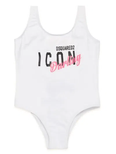 Dsquared2 Babies' Costume Con Logo In White