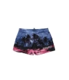 Dsquared2 Palm Tree-print Swim Shorts In Blue