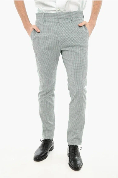Dsquared2 Cotton And Nylon Pants With Hidden Closure In Gray