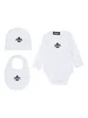 Dsquared2 Cotton Babygrow (set Of Three) In White